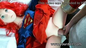 Fuck my redhead superman cosplay doll