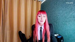 Makima Seduces Neighbor in Femdom Roleplay for Creampie