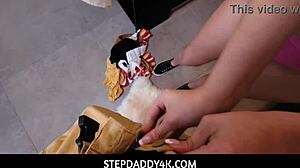 Blonde teen stepdaughter fucked by stepdaddy on thanksgiving pov