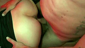 Underneath view sucking up shoe plugg.