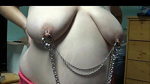 my double pierced wife looks hot in chains and barbells