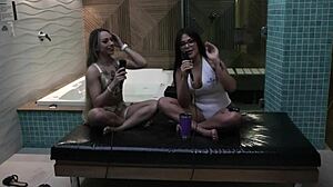 Bianca Demarchi Starts Porn Journey With Bathroom Navel Lick