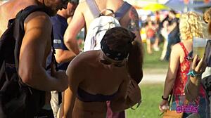 rock fest flashers feel sexy and real in daytime backstage party emotions