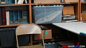 teen shoplifter hopes security guard catches her bent over