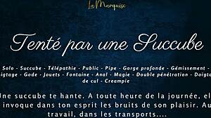 French succubus tempts with dirty talk in outdoor anal