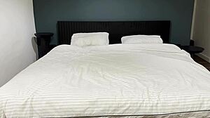 Two lovers passionately fuck the cuckold's wife right in front of him