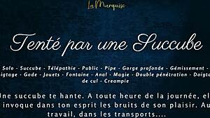 French succubus tempts with dirty talk in outdoor anal