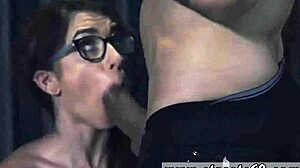 Topless Teen 18+ Strokes Big White Dick Before Fuck