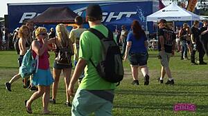 rock fest flashers feel sexy and real in daytime backstage party emotions