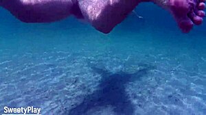 Multiple creampies in wet chubby milf pussy underwater action