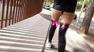 Crazy Outdoor Squirting Orgasm During Public Masturbation In Wet Panties