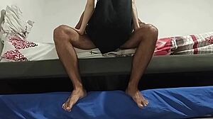 rough cowgirl fucking fills shaved pussy