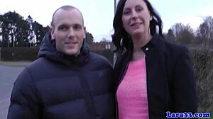 British Classy Milf In Lingerie Heels Masturbates Before Doggystyle Blowjob Cum