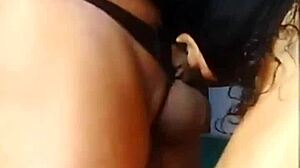 cadela safada sucks fat monster cock in masked bdsm session