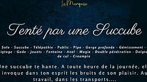 French succubus tempts with dirty talk in outdoor anal