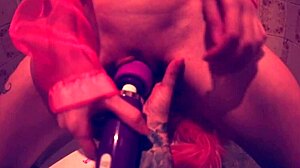 plug in tattooed babe's ass - bia roman gets orgasm outdoors