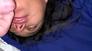 Does this teen want a facial on her glasses?