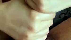 big boobs wife gives husband handjob with monster cock