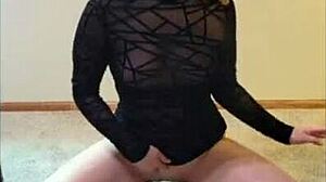 Cute Hotwife ScarlettRaven Strips Clothes And Gets Bent Over Doggystyle Fuck With Creampie