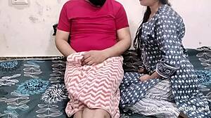 Desi couple watches porn on mobile and acts like pornstars having rough sex!