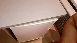 Chubby pornstar fucked in hotel hydro and on mini-fridge!