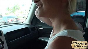 Sexy teen 18+ babe gets picked up and fucked outdoors in hidden spot by Dani Desire