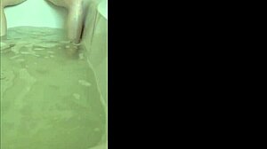 solo milf in bath reaches horny orgasm with dildo