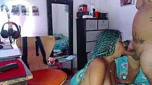 pretending to study but boyfriend licks shaved pussy and fucks