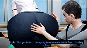 the pawg teacher with a big ass struts into class, turning heads.