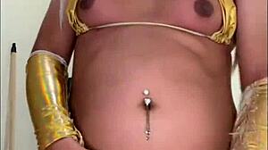 Boldly Beautiful Transsexual Rosadita Samuray Showcases Her Rich Tits In Intense Display