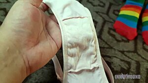 i'm rubbing my tight pussy through wet panties, getting so horny i want to share these smelly panties with you