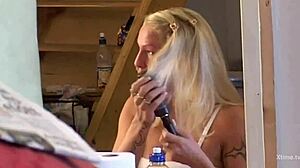 backstage with italian pornstar before filming