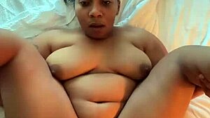 Chubby Ebony Babe Takes Long Black Cock Missionary Style!