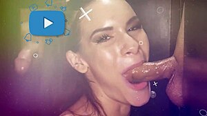 is this brunette sucking cock at the gloryhole?