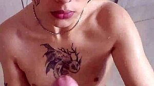 Wife deepthroats cock with cum in throat