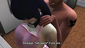 Hinata from hentai took it missionary style in anal with Raikage.