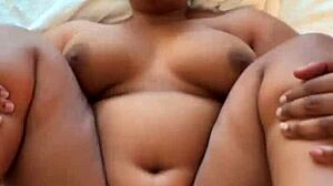 Chubby Ebony Babe Takes Long Black Cock Missionary Style!