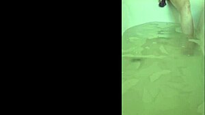 solo milf in bath reaches horny orgasm with dildo