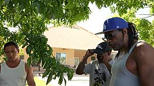 tiffany nacke engages in sex for cash with group in pool double vaginal