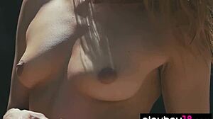 Why does skinny brunette milf anetta keys flash her wet pussy outdoors?