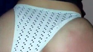 thong aside, cock deep inside me