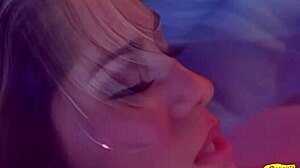 Sensual Blonde Angel Penetrated by Lesbian Babes Strapon