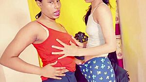 horny lesbian fucking in missionary position 😍