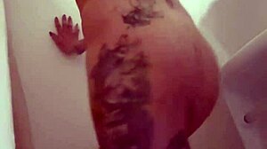 emy angel takes a shower while masturbating her petite pussy