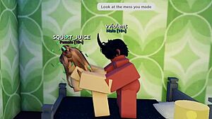 Creamy anal sex with blowjob in roblox condo