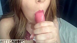 she tells you to CUM FOR ME while SUCKING