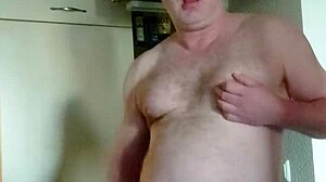 nylonjunge feeling horny in the morning with coffee