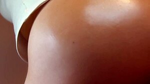 Stepsister fucked doggy style bent over ass