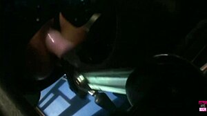 One lesbian lady with fake tits is playing with her lesbian friend