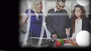 Becky is surprised by judys presence in bedroom lingerie. She and her husband ride doggystyle in sex tape on myfostertapes com.